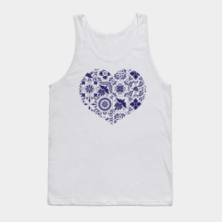 Mexican Talavera Tiles Heart Tank Top